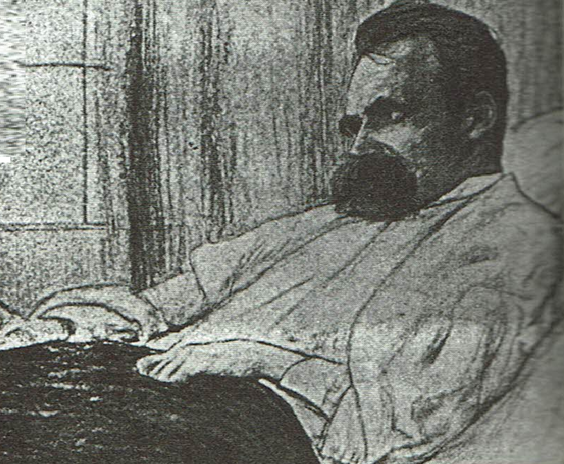 夕陽に見惚れるニーチェ